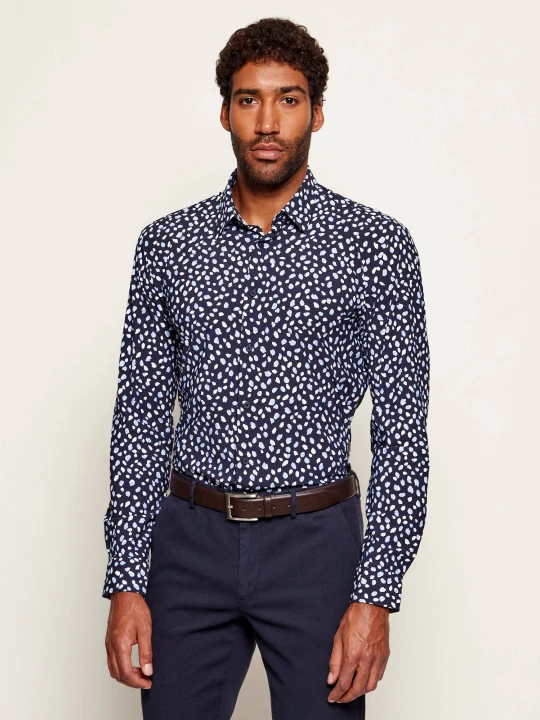 Zdjęcie produktu BOSS BLACK Koszula P-ROAN-kent-C1-233 | Slim Fit granatowy