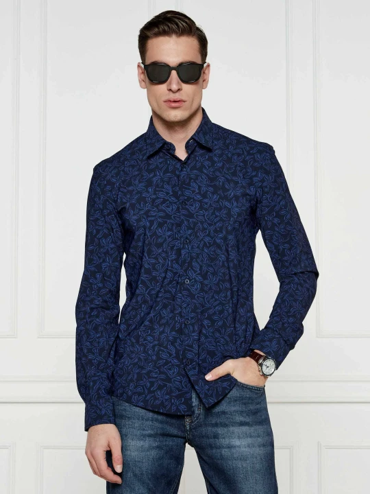 Zdjęcie produktu BOSS BLACK Koszula P-ROAN-kent-C1-233 | Slim Fit granatowy