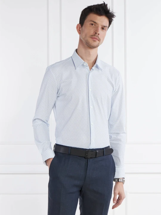 Zdjęcie produktu BOSS BLACK Koszula P-ROAN-kent-C1-233 | Slim Fit błękitny