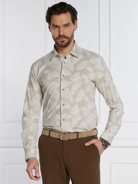 Zdjęcie produktu BOSS BLACK Koszula P-ROAN-kent-C1-233 | Slim Fit beżowy