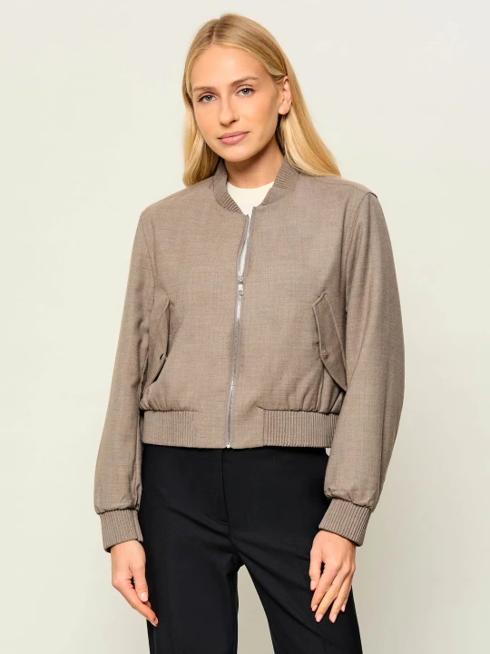 Zdjęcie produktu BOSS BLACK Kurtka bomber Jamayati | Relaxed fit | z dodatkiem wełny beżowy