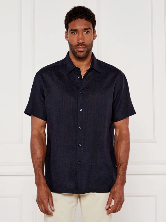 Zdjęcie produktu BOSS BLACK Lniana koszula C-CORY-SH-252 | Relaxed fit granatowy