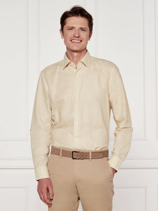 Zdjęcie produktu BOSS BLACK Lniana koszula C-HAL-kent-C1-223 | Casual fit beżowy