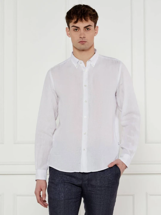 Zdjęcie produktu BOSS BLACK Lniana koszula C-LIAM-S-BD-C1-243 | Regular Fit biały