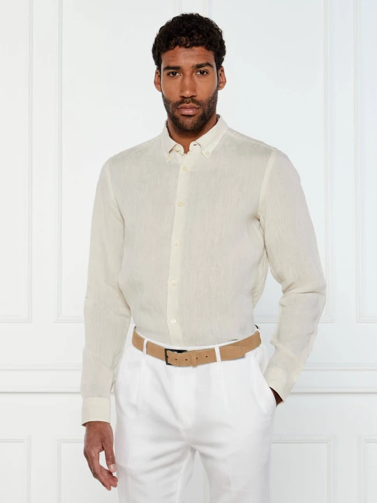 Zdjęcie produktu BOSS BLACK Lniana koszula C-LIAM-S-BD-C1-243 | Regular Fit beżowy