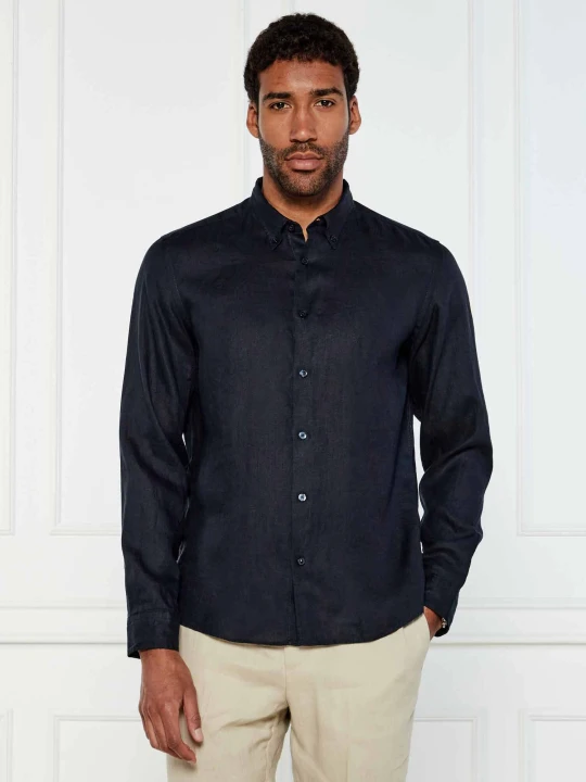 Zdjęcie produktu BOSS BLACK Lniana koszula C-LIAM-S-BD-C1-243 | Regular Fit granatowy