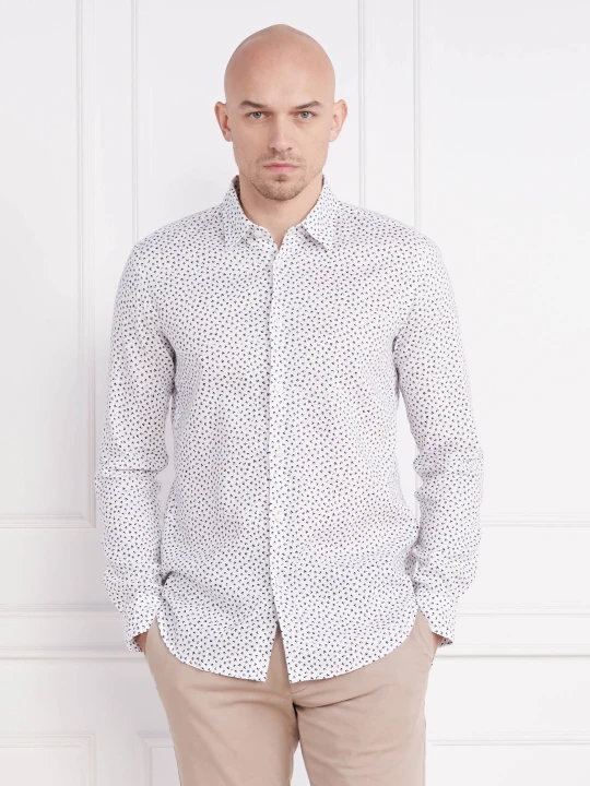 Zdjęcie produktu BOSS BLACK Lniana koszula Roger_F | Slim Fit biały