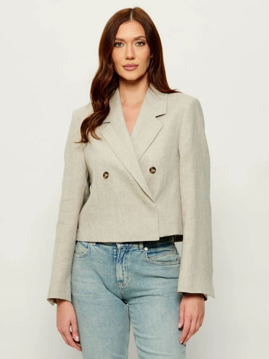 Zdjęcie produktu BOSS BLACK Lniana marynarka Jojeka1 | Relaxed fit beżowy
