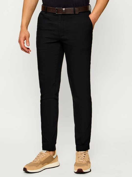 Zdjęcie produktu BOSS BLACK Lniane spodnie chino H-Kane1-RDS | Regular Fit