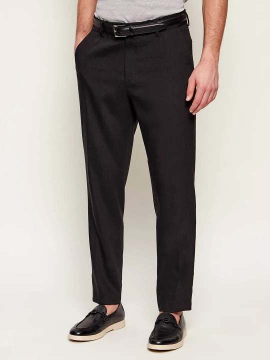 Zdjęcie produktu BOSS BLACK Lniane spodnie P-Perin-RDS-WG-262 | Tapered fit