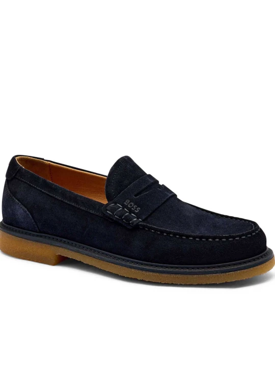 Zdjęcie produktu BOSS BLACK Loafersy Kope_Mocc_sd | zamsz granatowy