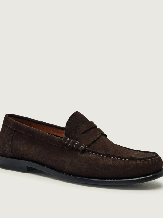 Zdjęcie produktu BOSS BLACK Loafersy Tevan_Mocc_sd | zamsz brązowy