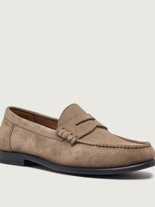 Zdjęcie produktu BOSS BLACK Loafersy Tevan_Mocc_sd | zamsz beżowy