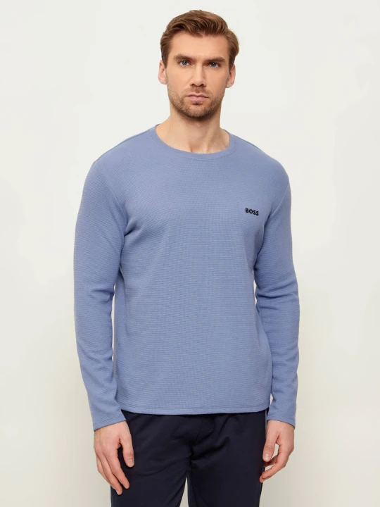 Zdjęcie produktu BOSS BLACK Longsleeve Waffle | Regular Fit niebieski