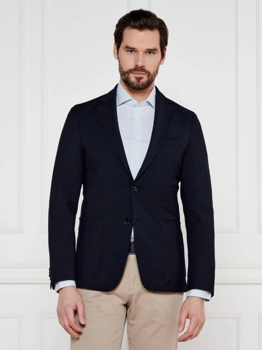 Zdjęcie produktu BOSS BLACK Marynarka C-Hanry-233 | Slim Fit | z dodatkiem wełny granatowy
