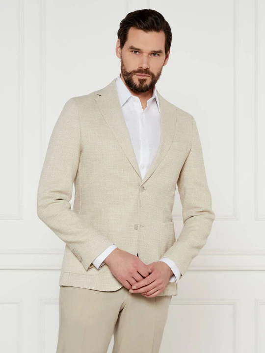 Zdjęcie produktu BOSS BLACK Marynarka C-Hanry-252 | Slim Fit | z dodatkiem wełny beżowy