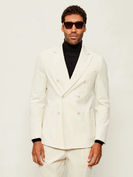 Zdjęcie produktu BOSS BLACK Marynarka C-Hanry-DB-Pk-254 | Slim Fit | sztruks ecru