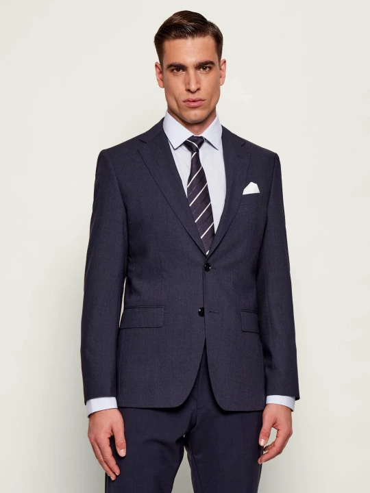 Zdjęcie produktu BOSS BLACK Marynarka H-Hutson-251 | Slim Fit | z dodatkiem wełny granatowy