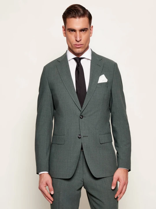 Zdjęcie produktu BOSS BLACK Marynarka H-Hutson-251 | Slim Fit | z dodatkiem wełny zielony