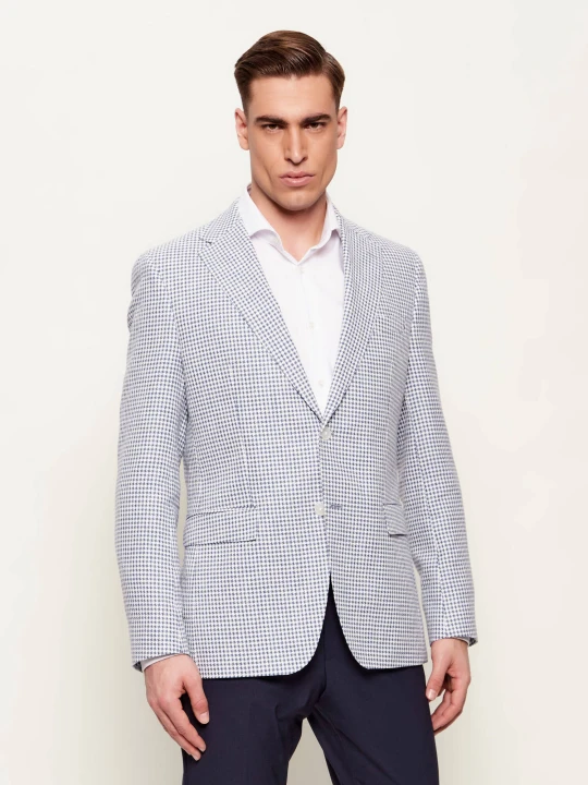 Zdjęcie produktu BOSS BLACK Marynarka H-Hutson-262 | Regular Fit | z dodatkiem lnu błękitny