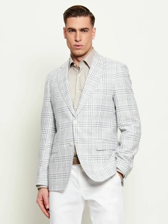 Zdjęcie produktu BOSS BLACK Marynarka H-Hutson-262 | Regular Fit | z dodatkiem lnu szary