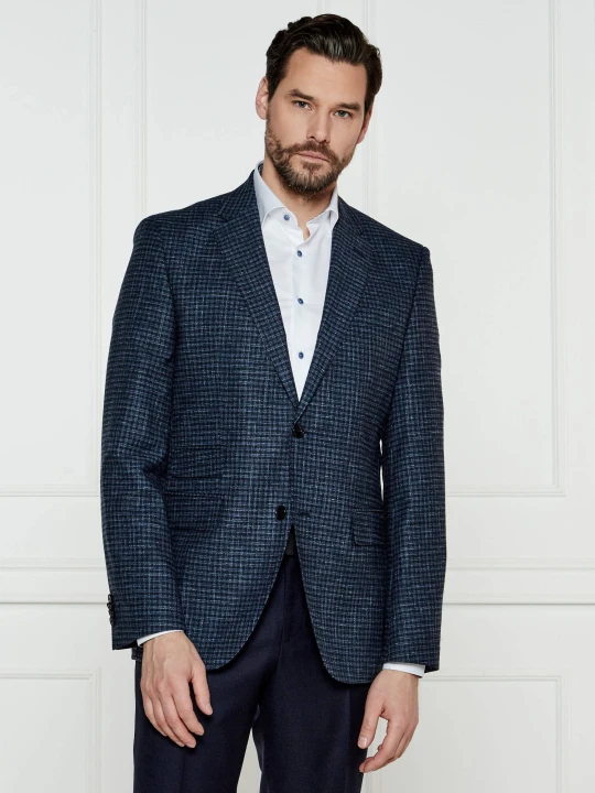 Zdjęcie produktu BOSS BLACK Marynarka H-Janson-TP-251 | Regular Fit | z dodatkiem wełny granatowy