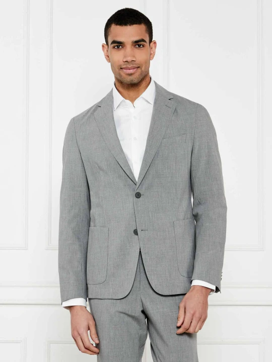 Zdjęcie produktu BOSS BLACK Marynarka P-Hanry-244 | Slim Fit | z dodatkiem wełny szary