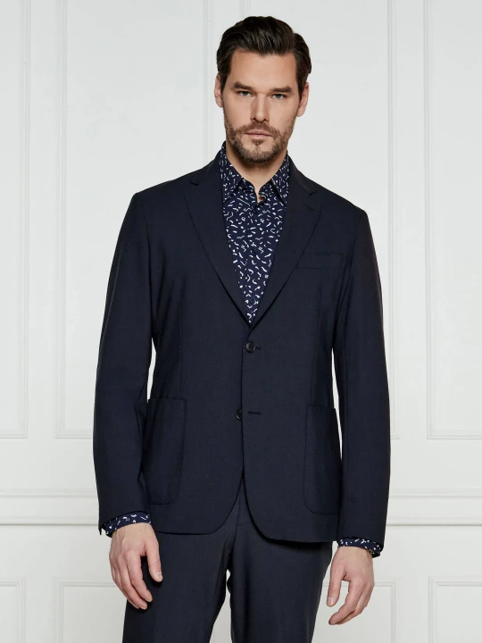 Zdjęcie produktu BOSS BLACK Marynarka P-Hanry-244 | Slim Fit | z dodatkiem wełny granatowy