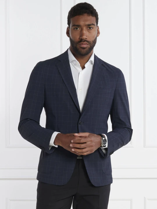 Zdjęcie produktu BOSS BLACK Marynarka P-Hanry-J-FL-WG-241 | Slim Fit granatowy