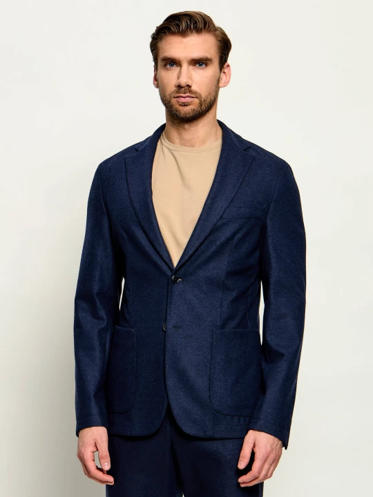 Zdjęcie produktu BOSS BLACK Marynarka P-Hanry-J-WG-252 | Slim Fit | z dodatkiem wełny granatowy