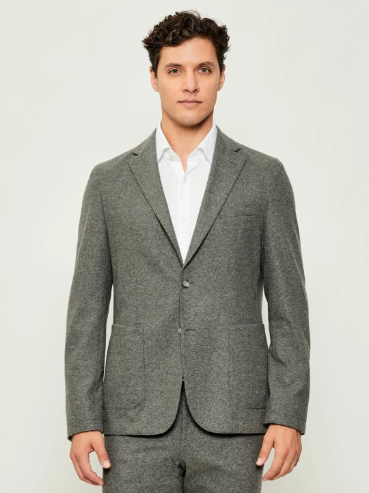 Zdjęcie produktu BOSS BLACK Marynarka P-Hanry-J-WG-252 | Slim Fit | z dodatkiem wełny szary