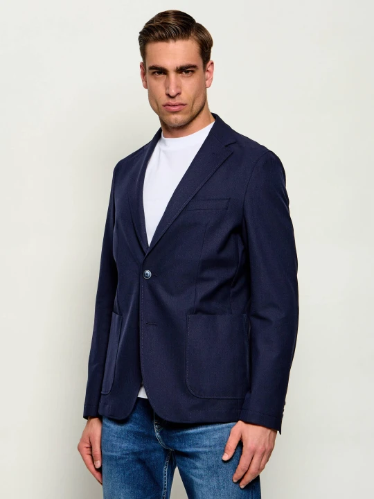 Zdjęcie produktu BOSS BLACK Marynarka P-Hanry-WG-253 | Slim Fit | z dodatkiem wełny granatowy