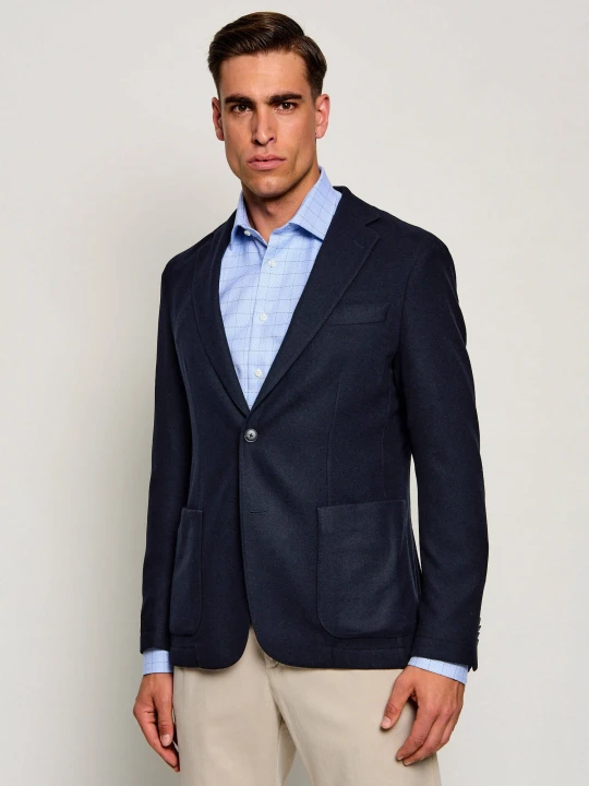 Zdjęcie produktu BOSS BLACK Marynarka P-Hanry-WG-264 | Slim Fit | z dodatkiem wełny granatowy
