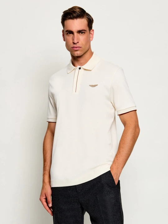 Zdjęcie produktu BOSS BLACK Polo C-Parlay 80 | Boss x Aston Martin | Regular Fit ecru