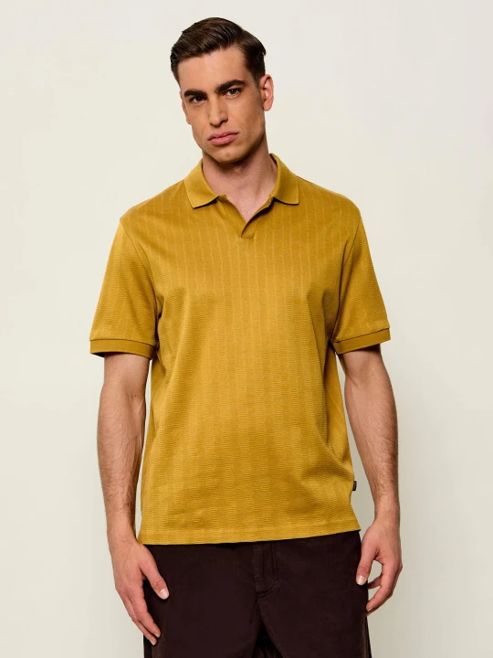 Zdjęcie produktu BOSS BLACK Polo C-Ponti 118 | Regular Fit | mercerised musztardowy