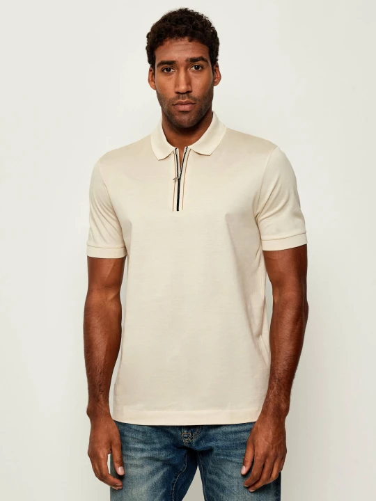 Zdjęcie produktu BOSS BLACK Polo H-Paras 65 | Regular Fit | mercerised beżowy