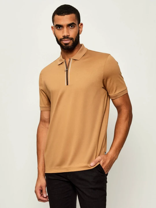 Zdjęcie produktu BOSS BLACK Polo H-Paras 65 | Regular Fit | mercerised beżowy