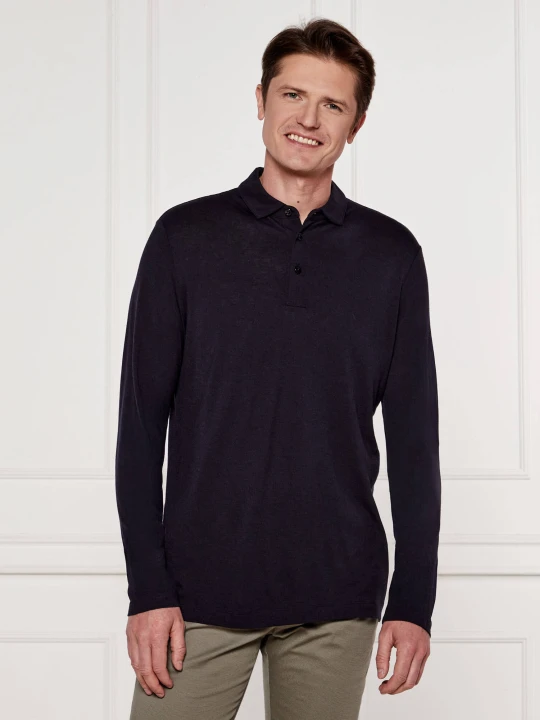 Zdjęcie produktu BOSS BLACK Polo H-Person 20 | Regular Fit | z dodatkiem wełny granatowy