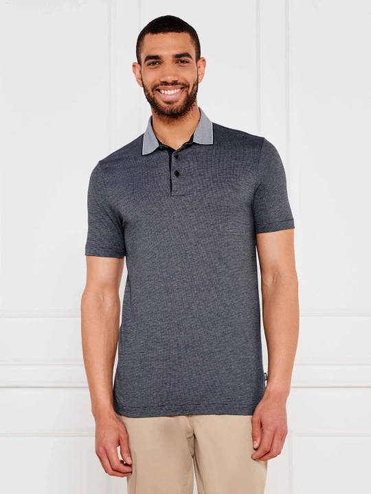 Zdjęcie produktu BOSS BLACK Polo H-Pitton 145 | Slim Fit | mercerised szary