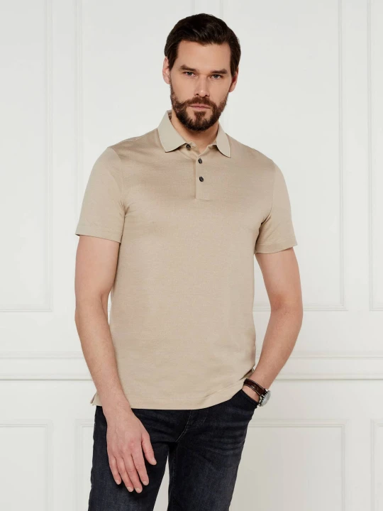 Zdjęcie produktu BOSS BLACK Polo H-Pitton 145 | Slim Fit | mercerised beżowy