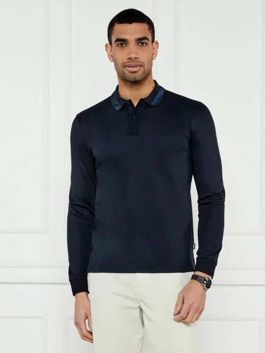 Zdjęcie produktu BOSS BLACK Polo H-Pleins | Slim Fit | mercerised granatowy
