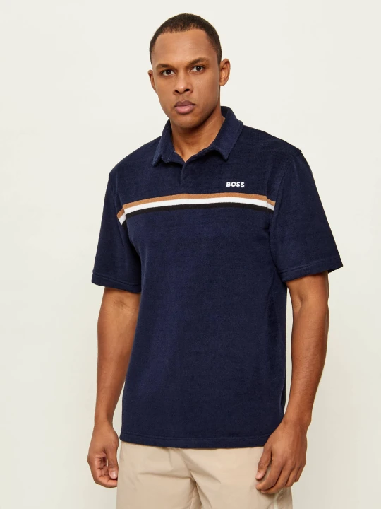 Zdjęcie produktu BOSS BLACK Polo Iconic | Regular Fit frotté granatowy