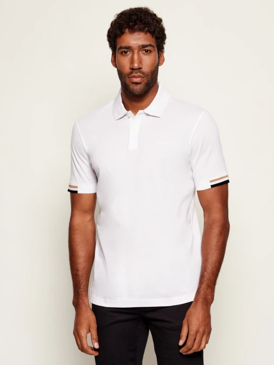 Zdjęcie produktu BOSS BLACK Polo Parlay 147 | Regular Fit | mercerised biały