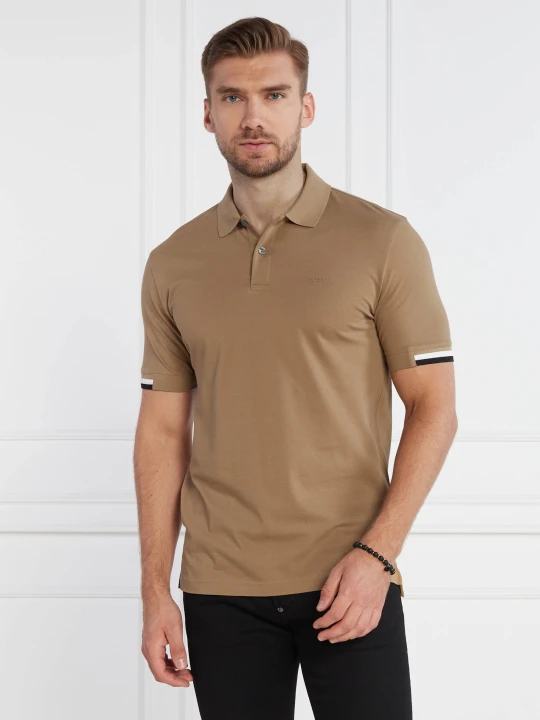 Zdjęcie produktu BOSS BLACK Polo Parlay 147 | Regular Fit | mercerised brązowy
