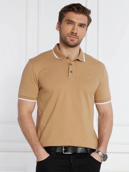 Zdjęcie produktu BOSS BLACK Polo Parlay 190 | Slim Fit beżowy