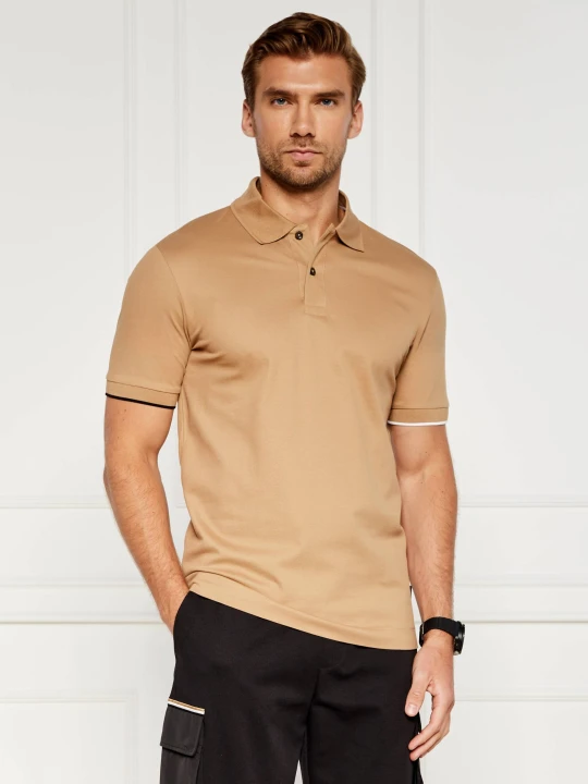 Zdjęcie produktu BOSS BLACK Polo Parlay 211 | Regular Fit | pique mercerised camel