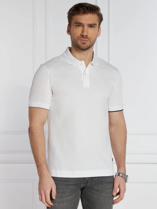 Zdjęcie produktu BOSS BLACK Polo Parlay 211 | Regular Fit | pique mercerised biały