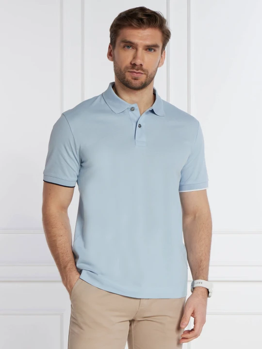 Zdjęcie produktu BOSS BLACK Polo Parlay 211 | Regular Fit | pique mercerised błękitny
