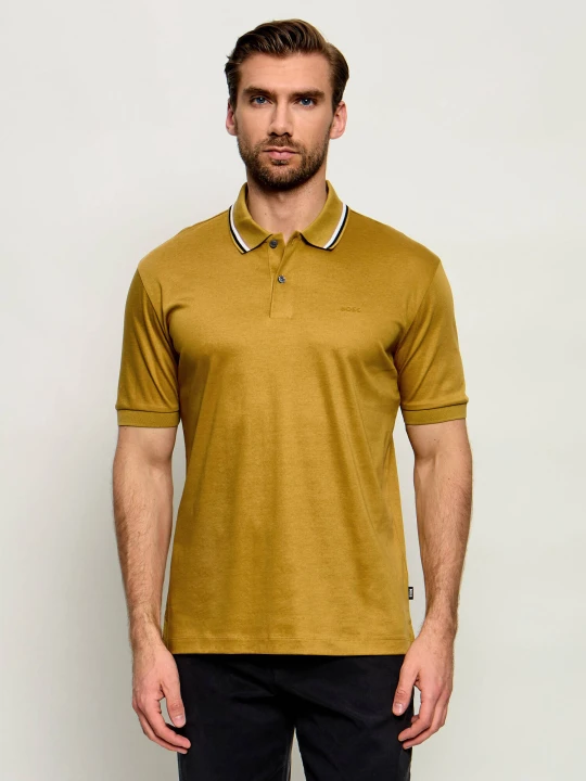 Zdjęcie produktu BOSS BLACK Polo Penrose 38 | Slim Fit musztardowy