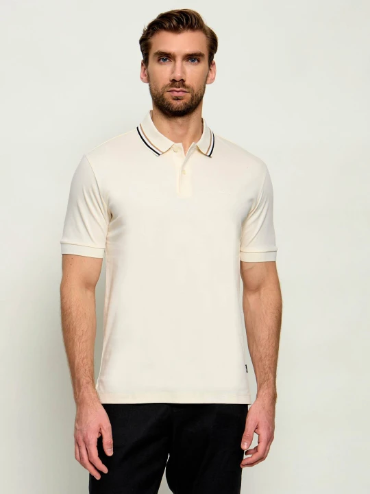Zdjęcie produktu BOSS BLACK Polo Penrose 38 | Slim Fit kremowy